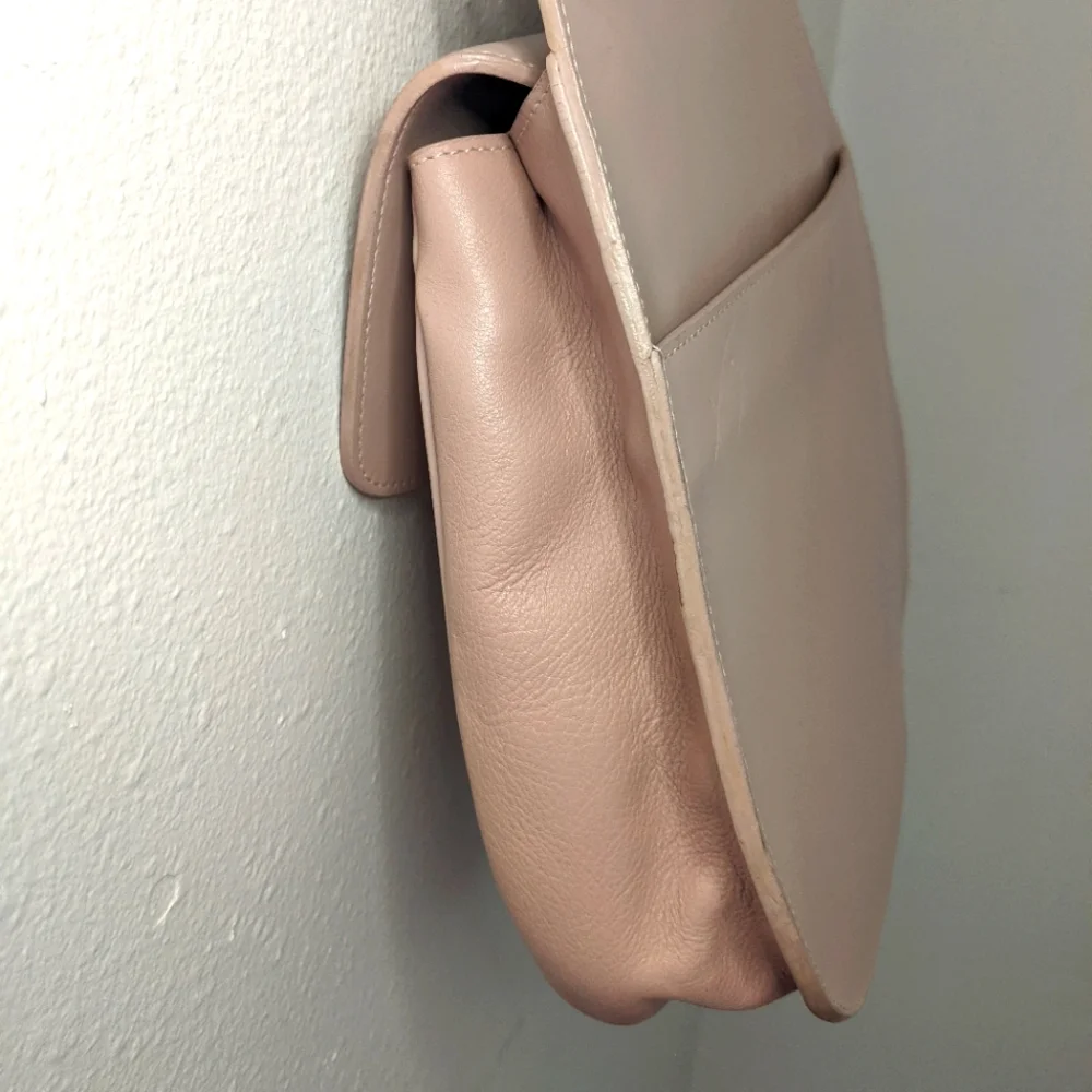 Furla Vintage Top Handle Purse Mauve Light Pink - Picture 7 of 14